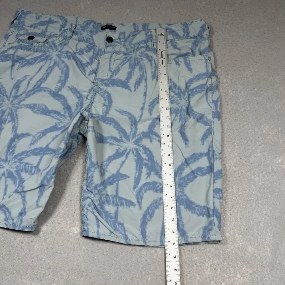 TRUE RELIGION Ricky Board Shorts 12” Swim Trunks Men’s 42 Palm Trees Relaxed Fit